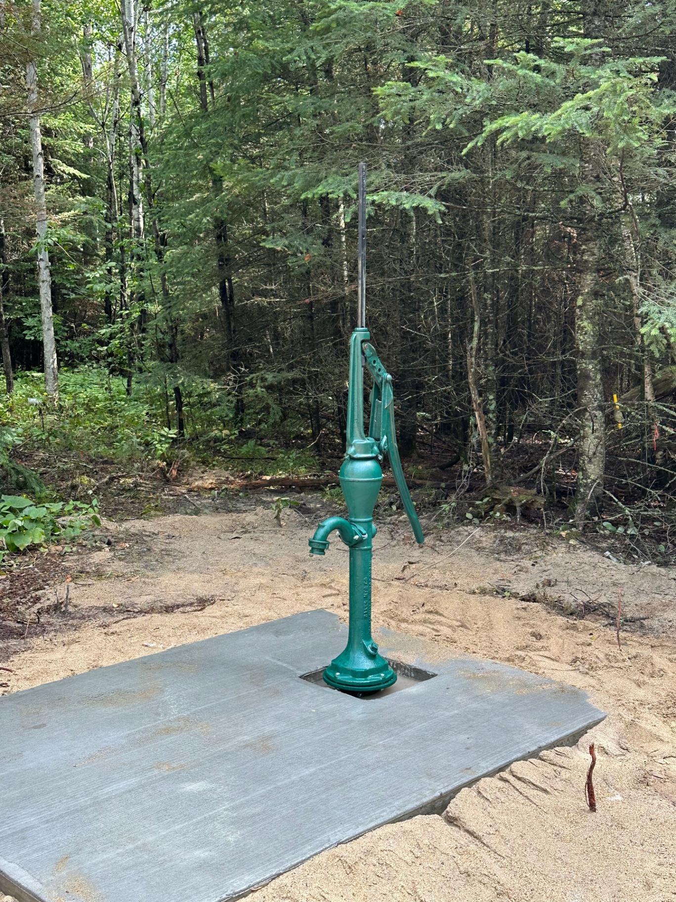 Finished hand pump on a new WESKO well